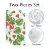2-Piece Polyester Towel Set, Absorbent Summer Pattern Hand Towel, Bath Towel, Soft and Comfortable, Machine Wash 30x15 Inches view 2