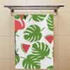 2-Piece Polyester Towel Set, Absorbent Summer Pattern Hand Towel, Bath Towel, Soft and Comfortable, Machine Wash 30x15 Inches view 4