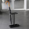 HWLL Small Space Metal Umbrella Stand with 4 Hooks, Home Office Hallway Entryway Umbrella Rack Holder, Storage Organizer for Cane Walking Sticks (Color : Black) view 2