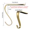 Boao 8 Pcs Christmas Stocking Holders Metal Mantel Stockings Hangers Classic Shelf Heavy Duty Stocking Garland Hangers for Counter Tables Window Fireplace Xmas Party Decoration (Gold) view 2