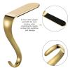 Boao 8 Pcs Christmas Stocking Holders Metal Mantel Stockings Hangers Classic Shelf Heavy Duty Stocking Garland Hangers for Counter Tables Window Fireplace Xmas Party Decoration (Gold) view 3