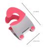 2pcs Pot Clip Rest Heat-resistant Stainless Steel Spoon Holder Rubber Utensil Rest for Kitchen Convenient Cooking Gadget Red view 2