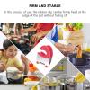 2pcs Pot Clip Rest Heat-resistant Stainless Steel Spoon Holder Rubber Utensil Rest for Kitchen Convenient Cooking Gadget Red view 3