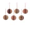 Broste Copenhagen 70080421 Christmas Tree Decorations 6 Pieces Made of Paper in Beige/Pink view 1
