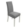 4Pcs Chair Covers Seat Covers for Chairs Removable Chair Covers Kitchen Chair Protector Covers for Dining Room(Grey) view 2