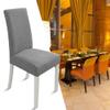 4Pcs Chair Covers Seat Covers for Chairs Removable Chair Covers Kitchen Chair Protector Covers for Dining Room(Grey) view 4