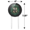 Acrylic Harry Potter Green Floral Hogwarts House Crest Cake Topper Party Decoration for Wedding Anniversary Birthday Graduation view 2
