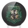 Acrylic Harry Potter Green Floral Hogwarts House Crest Cake Topper Party Decoration for Wedding Anniversary Birthday Graduation view 3