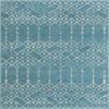 Rugs.com Paxon Trellis Collection Rug  8' x 10' Oval Teal Blue Medium-Pile Rug Perfect for Living Rooms, Large Dining Rooms, Open Floorplans view 1