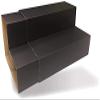 Kobe Cardboard Co., Ltd Bookshelf Innovation Made in Japan, Manga organizing kit (3Levels, Black) view 2