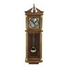 Bedford Clock Collection 34.5 Inch Chiming Pendulum Wall Clock in Antique Harvest Oak Finish view 1
