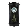 Bedford Clock Collection 25 Inch Chiming Pendulum Wall Clock in Weathered Chocolate Cherry Finish view 1