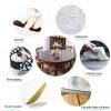 100% Vinyl Clear/Round Transparent Tablecloth TOP Cover Water Proof Plastic Easy Clean PVC Vinyl Table cloths Protector 2mm thick Covering for Round Table Pad /60-150cm in Diameter (Customizable) view 2