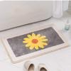 Daisy Bathroom Rugs Daisy Non Slip Bath Mat Bathroom Bath Rugs for Bathroom Absorbent Ultra Soft Bathroom Mat Rug Fluffy Microfiber Bathroom Rugs Non Slip Carpet Floor Mat (Yellow Daisy Grey, 50x80cm) view 1