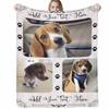 Personalized Throw Blanket Custom Blankets with Dog Photo Name Soft Fleece Blankets for Pet Cats Gifts 3 Photos Collage view 1