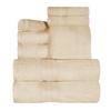 Superior Long Staple 100% Combed Cotton 700GSM 8-Piece Solid Towel Set for Bathroom, Shower, Kitchen-Super Soft, Assorted 8-Piece Towels, 4 Face/Washcloths, 2 Hand Towels, 2 Bath Towels, Almond view 1