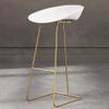 Barstools Set of 2 Restaurant Bar Stools Lounge High Waist Stool White Metal Legs PP Plastic Seat for Cafe Kitchen Chair Seat Height 25.5'' 27.5'' 29.5'' for Bistro Pub Caf Island Kitchen view 2