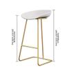 Barstools Set of 2 Restaurant Bar Stools Lounge High Waist Stool White Metal Legs PP Plastic Seat for Cafe Kitchen Chair Seat Height 25.5'' 27.5'' 29.5'' for Bistro Pub Caf Island Kitchen view 3