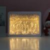SIWEME 3D Paper Carving Lamp LED Night Light Creative Desk Lamp Frame Table Lamp Decorative Mood Light Gift Ideas for Girls Wife (Loving Scene) view 1