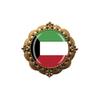 3D Kuwait Flag Glass Crystal Brooch Metal Souvenir Men Women Clothes Decoration Valentine's Day Birthday Gift view 1