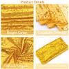 12 Packs 12 X 108 Inch Gold Sequin Table Runner Glitter Dining Table Runner for Birthday Wedding Engagement Bridal Baby Shower Bachelorette Holiday Celebration Party Supplies Decorations (Gold) view 4