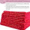 12 Packs 12 X 108 Inch Red Sequin Table Runner Glitter Dining Table Runner for Birthday Wedding Engagement Bridal Baby Shower Bachelorette Holiday Celebration Party Supplies Decorations (Red) view 2