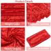12 Packs 12 X 108 Inch Red Sequin Table Runner Glitter Dining Table Runner for Birthday Wedding Engagement Bridal Baby Shower Bachelorette Holiday Celebration Party Supplies Decorations (Red) view 4