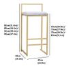 Barstools Contemporary Upholstered Counter Height Bar Stool, Velvet Seat Dining Chair, Bar Chair with Gold Metal Legs for Kitchen,Bistro,Caf,Pub High Stool Max. Load 400lb (Black) for Bistro Pub Ca view 3