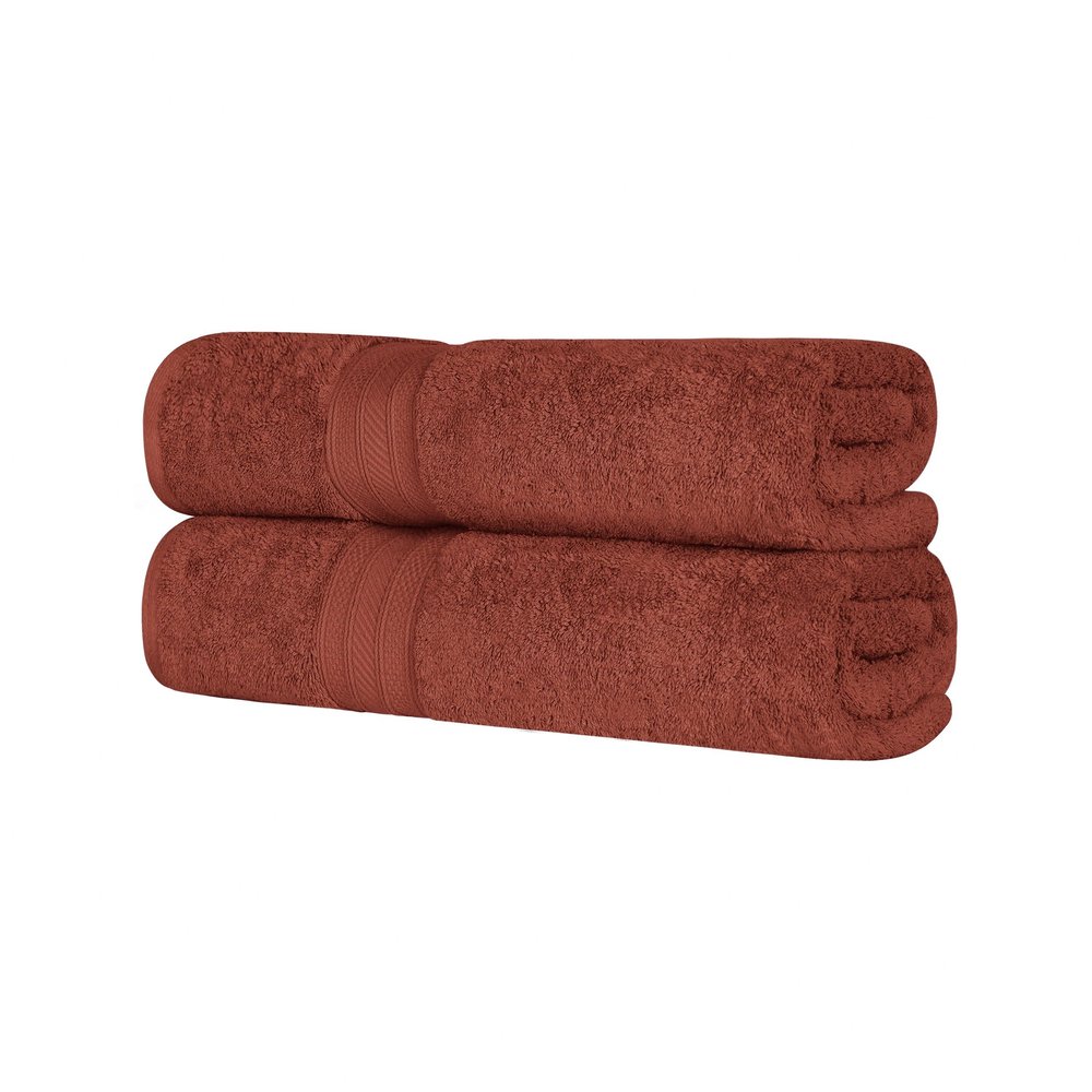 BLUENILEMILLS 700 GSM Premium Quality Long Staple Combed Cotton Bath Sheet Set, 2-Piece Highly Absorbent Sheets for Bathroom & Shower, Hotel & Spa Quality Lush, Durable Quick Dry, Hot Chocolate