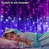 CoziTech Curtain Lights Pink Purple Ombre Light Up String Curtain for Bedroom Wall Hanging Mermaid Fairy Lights for Teen Room Girls Room Decoration Lights Girls Gift (Pink & Purple) view 2