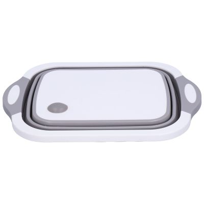 Alvinlite Collapsible Cutting Board Folding Dish Washing Sink Cutting Board Vegetables Drain Basket for Kitchen Fruit Vegetables