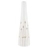 AeraVida Flowering Meadow White 14-Inch Mango Tree Wood Bottle-Shaped Vase | Elegant Handcrafted Rustic Decor | Unique Wooden Flower Vase for Home view 1