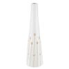 AeraVida Flowering Meadow White 14-Inch Mango Tree Wood Bottle-Shaped Vase | Elegant Handcrafted Rustic Decor | Unique Wooden Flower Vase for Home view 2
