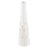 AeraVida Flowering Meadow White 14-Inch Mango Tree Wood Bottle-Shaped Vase | Elegant Handcrafted Rustic Decor | Unique Wooden Flower Vase for Home view 3