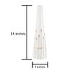 AeraVida Flowering Meadow White 14-Inch Mango Tree Wood Bottle-Shaped Vase | Elegant Handcrafted Rustic Decor | Unique Wooden Flower Vase for Home view 4