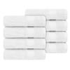 Ample Decor Hand Towels 18 X 28 Inch Pack of 8 600 GSM 100% Cotton, Soft Absorbent Thick Durable Premium Quality, for Hotel, Bathroom, Spa, Daily Use, Gym - White view 1