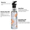 Fox Water Bottle Kids Fox Bottle with Straw Lid Cute Forest Animals Leakproof Insulated Stainless Steel Water Flask for Sport Gym Outdoor 20 oz view 3