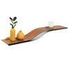 EWART WOODS Wooden Floating Wall Mount Shelf, 36 inch Wide, Unique Design Hanging Bookshelves Made of Natural Walnut Wood, Curved Design Shelves for Living Room, Office view 1