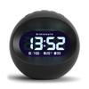 NEWGATE Centre of The Earth Alarm Clock | Round Retro Digital LCD Clock | Black | Ideal for Bedside, Desk or Shelf | Retro Bedroom & Office Accessory view 1