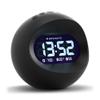 NEWGATE Centre of The Earth Alarm Clock | Round Retro Digital LCD Clock | Black | Ideal for Bedside, Desk or Shelf | Retro Bedroom & Office Accessory view 2