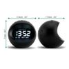 NEWGATE Centre of The Earth Alarm Clock | Round Retro Digital LCD Clock | Black | Ideal for Bedside, Desk or Shelf | Retro Bedroom & Office Accessory view 4