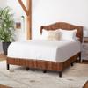 SAFAVIEH Home Collection Finola Coastal Braided Rattan Legs Full Size Bed BED8002B-F, Brown/Espresso view 2