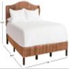 SAFAVIEH Home Collection Finola Coastal Braided Rattan Legs Full Size Bed BED8002B-F, Brown/Espresso view 3