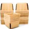 Top Home Store One Quart Wooden Gift Baskets (25 Pack); for Picking Fruit or Arts, Crafts and Decor; 5.75 Square Vented Wood Boxes view 1