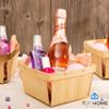 Top Home Store One Quart Wooden Gift Baskets (25 Pack); for Picking Fruit or Arts, Crafts and Decor; 5.75 Square Vented Wood Boxes view 4