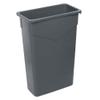 PRO&Family 10 Pack! 92 Qt. / 23 Gallon / 87 Liters Gray Slim Rectangular Trash Can. Waste Basket Garbage Can Recycle Bin Commercial Trash Can view 1