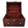 Seven Seas Pirates Wooden Vintage Pirate Treasure Chest with Rustic, Rugged and Antique Look - 4 x 4 x 6 view 2