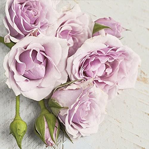 Keep Unique 20-ct 13x13 Flowers Paper Luncheon Decoupage Napkins, 3-Ply Servilletas Floral Napkins for Art, Dinner Tea Party, Disposable Napkins Decor (Roses)
