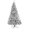 Nearly Natural 10ft. Flocked White River Mountain Pine Artificial Christmas Tree with Pinecones and 800 Clear LED Lights view 3