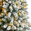 Nearly Natural 5ft Slim Flocked Montreal Fir Artificial Christmas Tree with 150 Warm White LED Lights and 491 Bendable Branches view 4